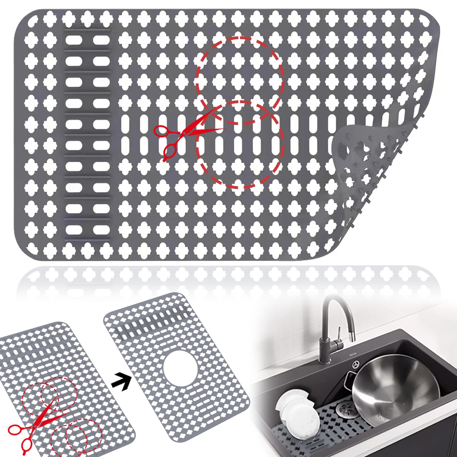 Premium Silicone Sink Protector Mat - 25.2