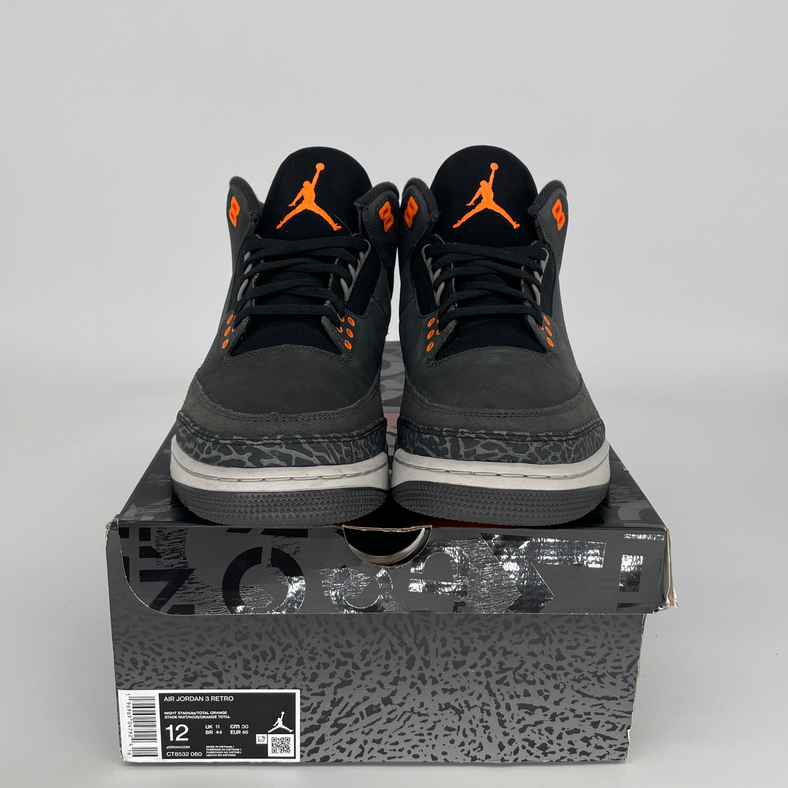 AIR JORDAN 3 FEAR PACK Men's Basketball Shoes - Size 12 (CT8532-080) - Retro Sneakers for Streetwear & Sports Performance
