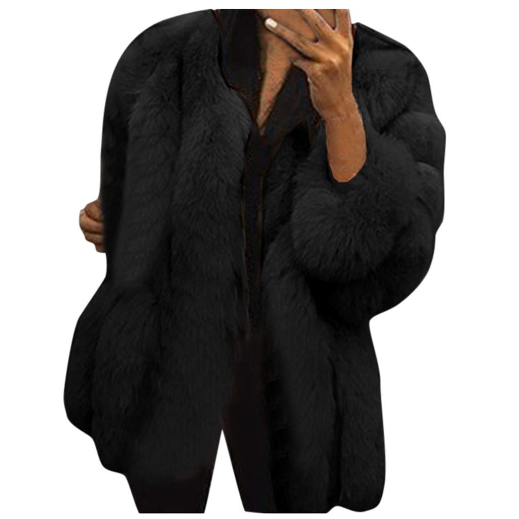Women's Winter Warm Faux Fur Coat - Fashion Solid Short Stitching Button Jacket for Cold Weather, Outdoor Activities & Casual Wear