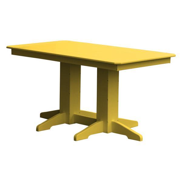 Eco-Friendly Recycled Plastic Rectangular Dining Table - Sustainable Outdoor/Indoor Furniture for Patio, Garden & Small Space Dining