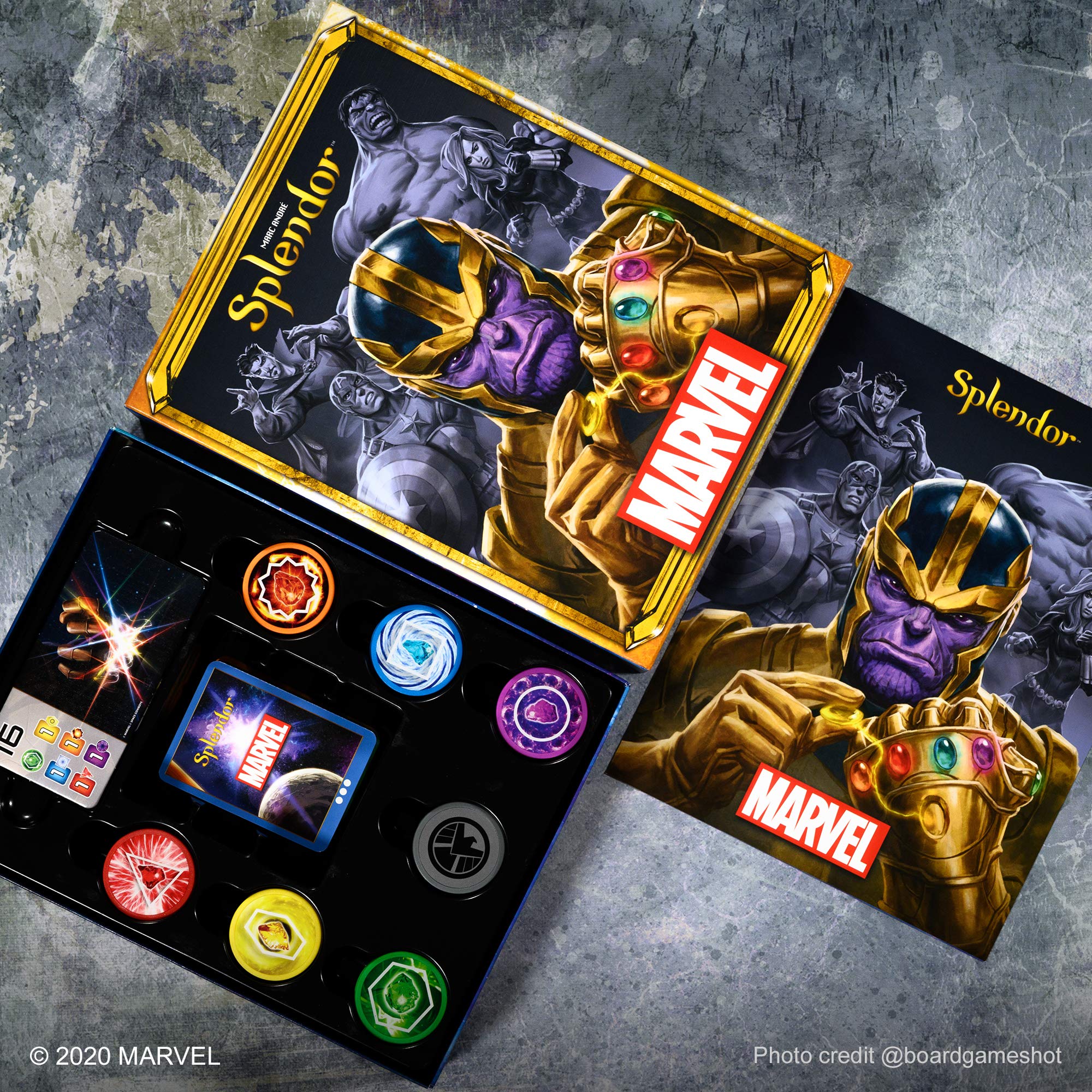 Splendor Marvel Board Game by Space Cowboys - Strategy Card Game for 2-4 Players Ages 10+ | Family Game Night Essentials | Perfect for Parties, Gifts & Indoor Activities | English Version