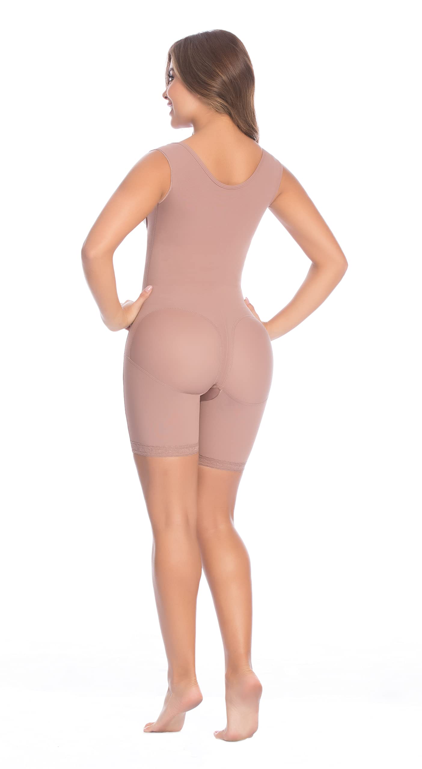 DELIÉ by Fajas DPrada Colombian Post-Surgery Compression Garment - Knee-Length Shapewear for Tummy Control & Body Shaping | Perfect for Postpartum Recovery, Liposuction & C-Section Recovery