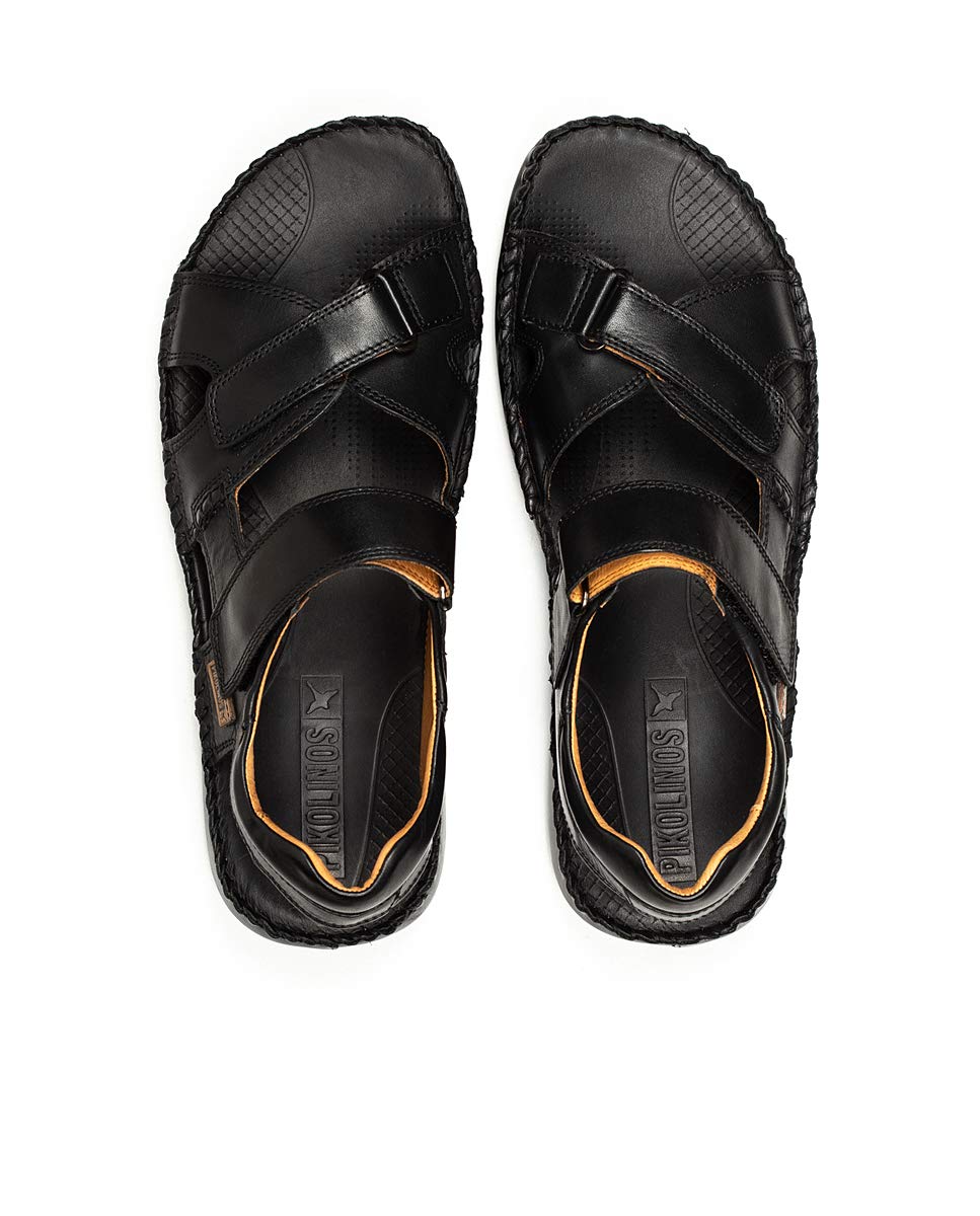 PIKOLINOS Men's Leather Flat Sandals - Comfortable & Stylish Tarifa Sandals for Casual Wear, Beach & Summer Outfits
