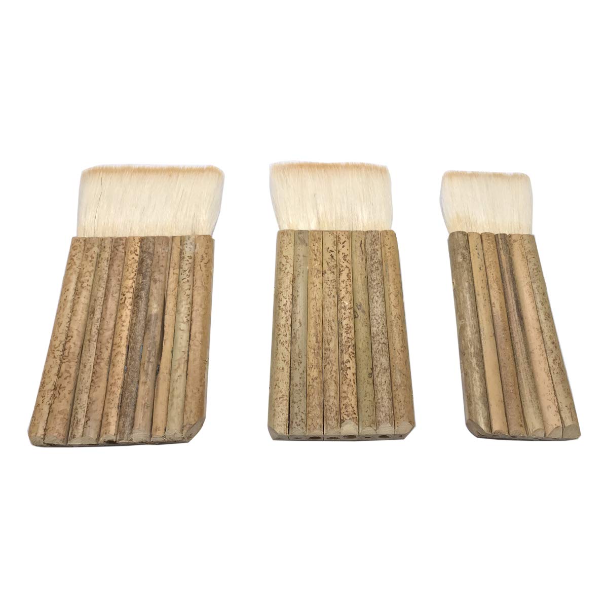 3PCS Bamboo Handle Wool Paint Brushes (1.77