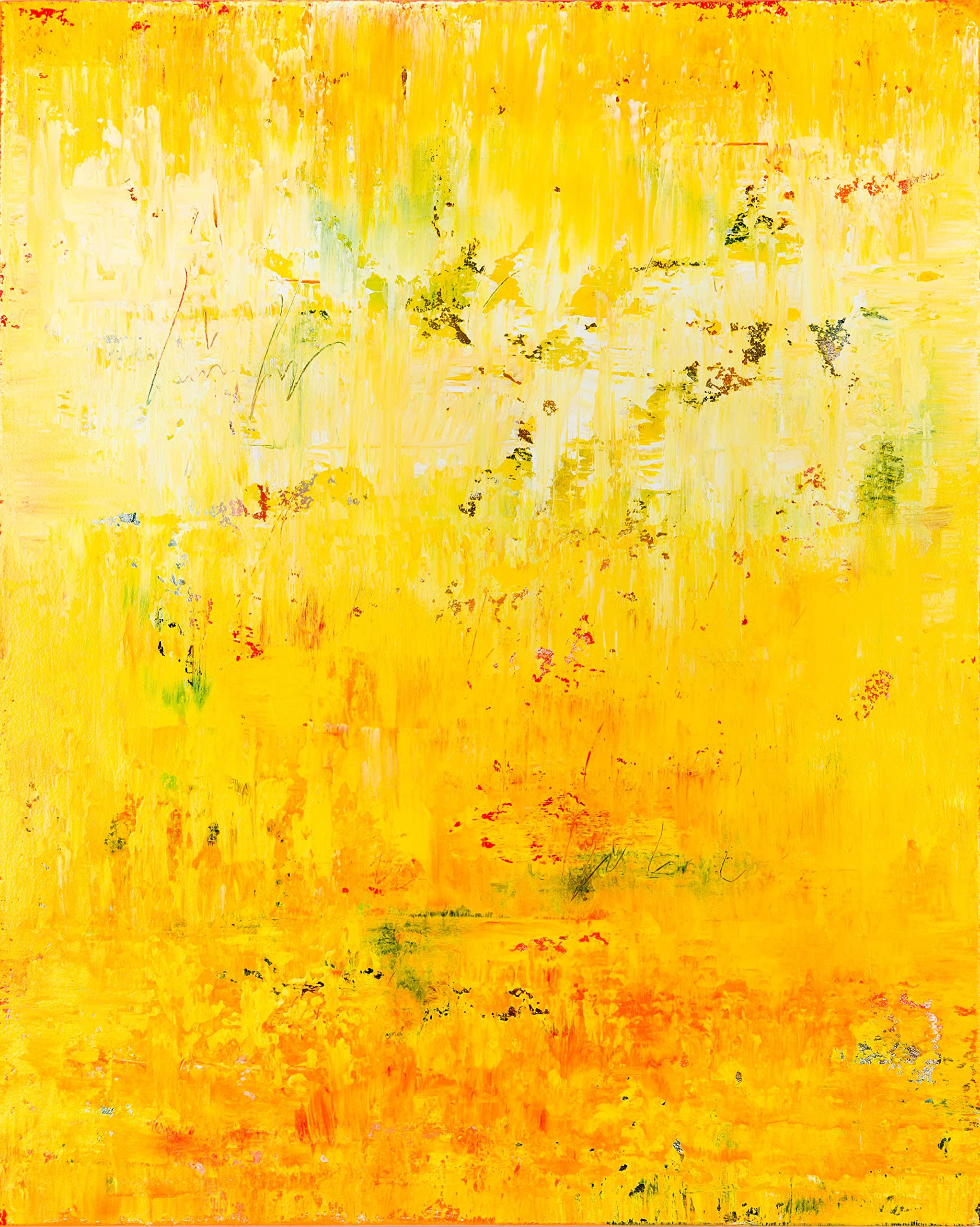 Yellow Abstract Painting SU411 - Modern Canvas Wall Art for Living Room, Bedroom & Office Decor