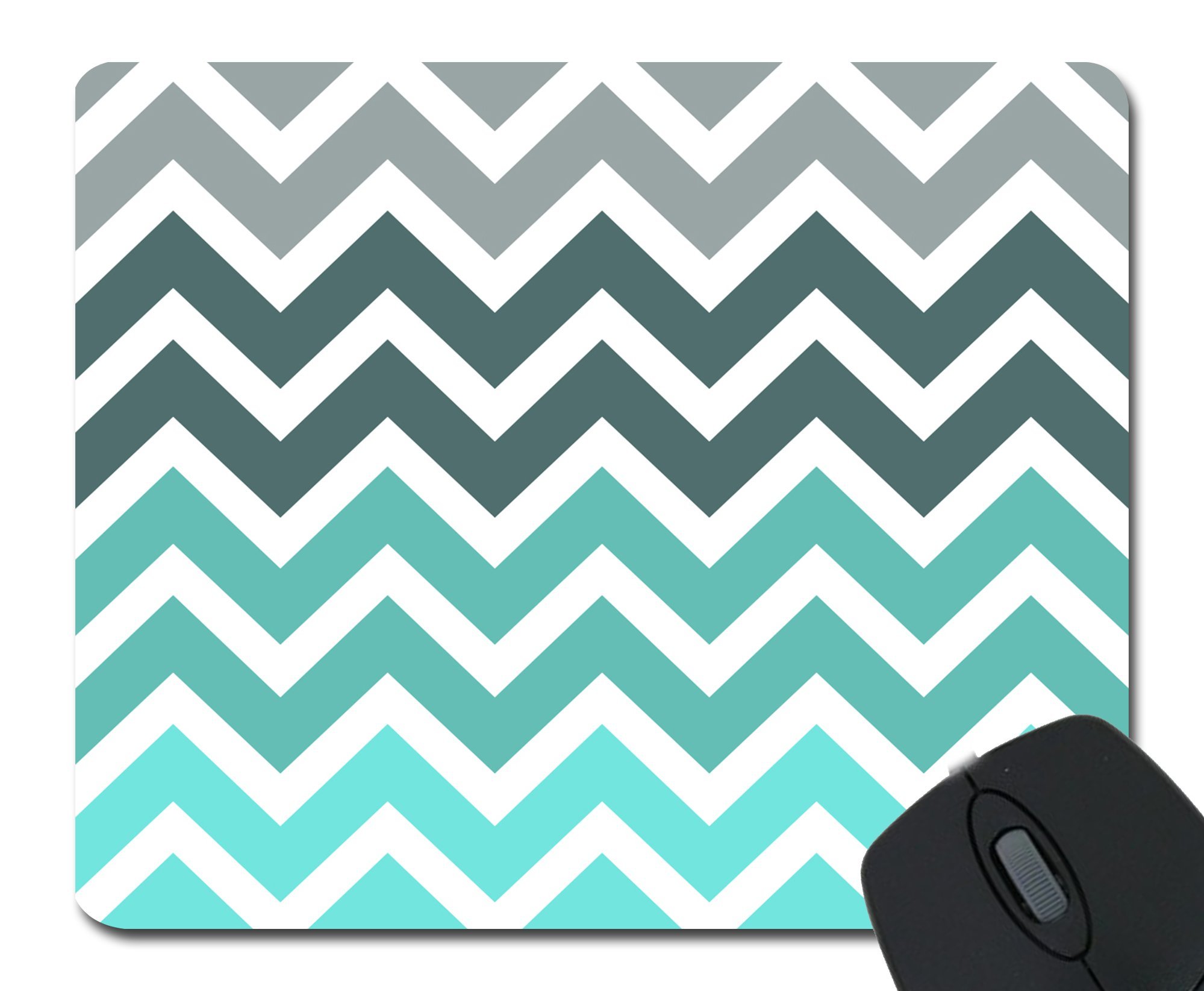 Turquoise Chevron Mouse Pad - Non-Slip Ergonomic Gaming Mousepad for PC & Laptop - Perfect for Office, Gaming & Home Workspace