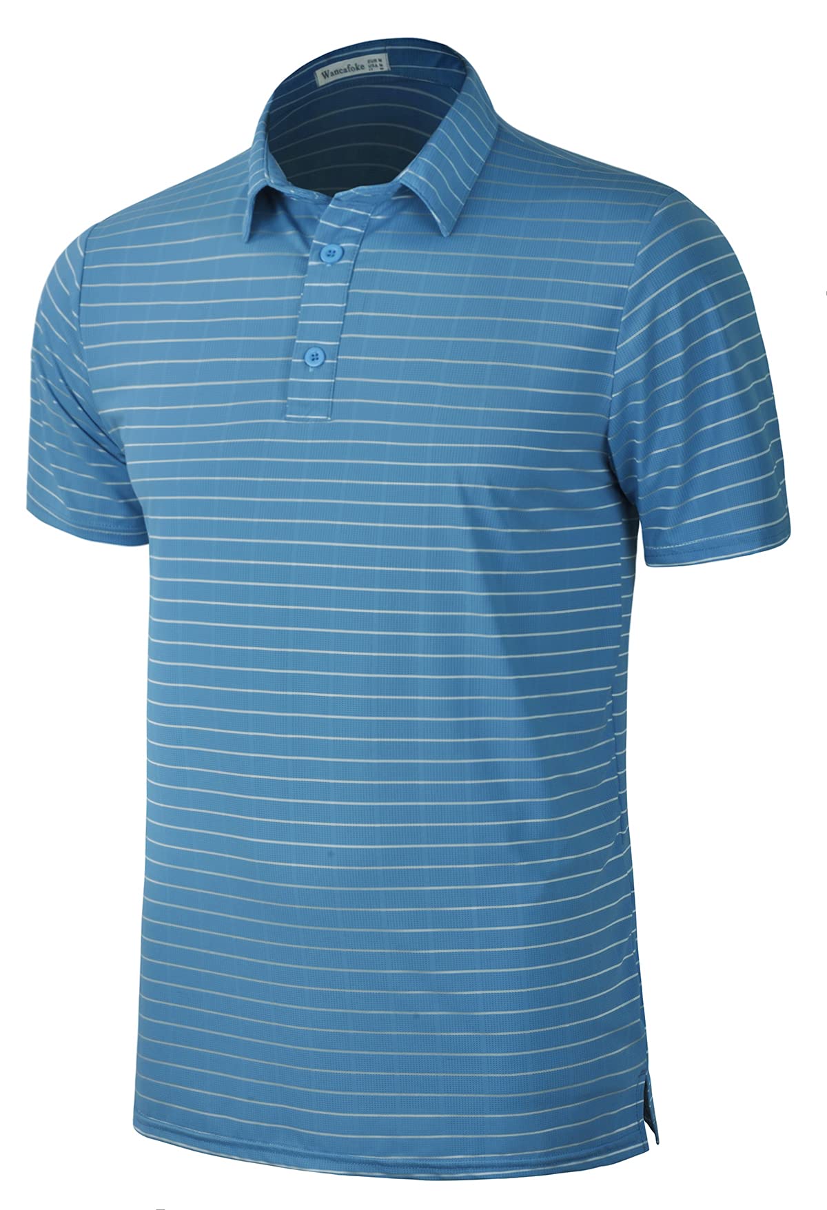 Wancafoke Men's Short Sleeve Polo Shirt - Moisture Wicking Golf Shirt with Collar - Breathable Performance T-Shirt for Casual Wear & Sports Activities
