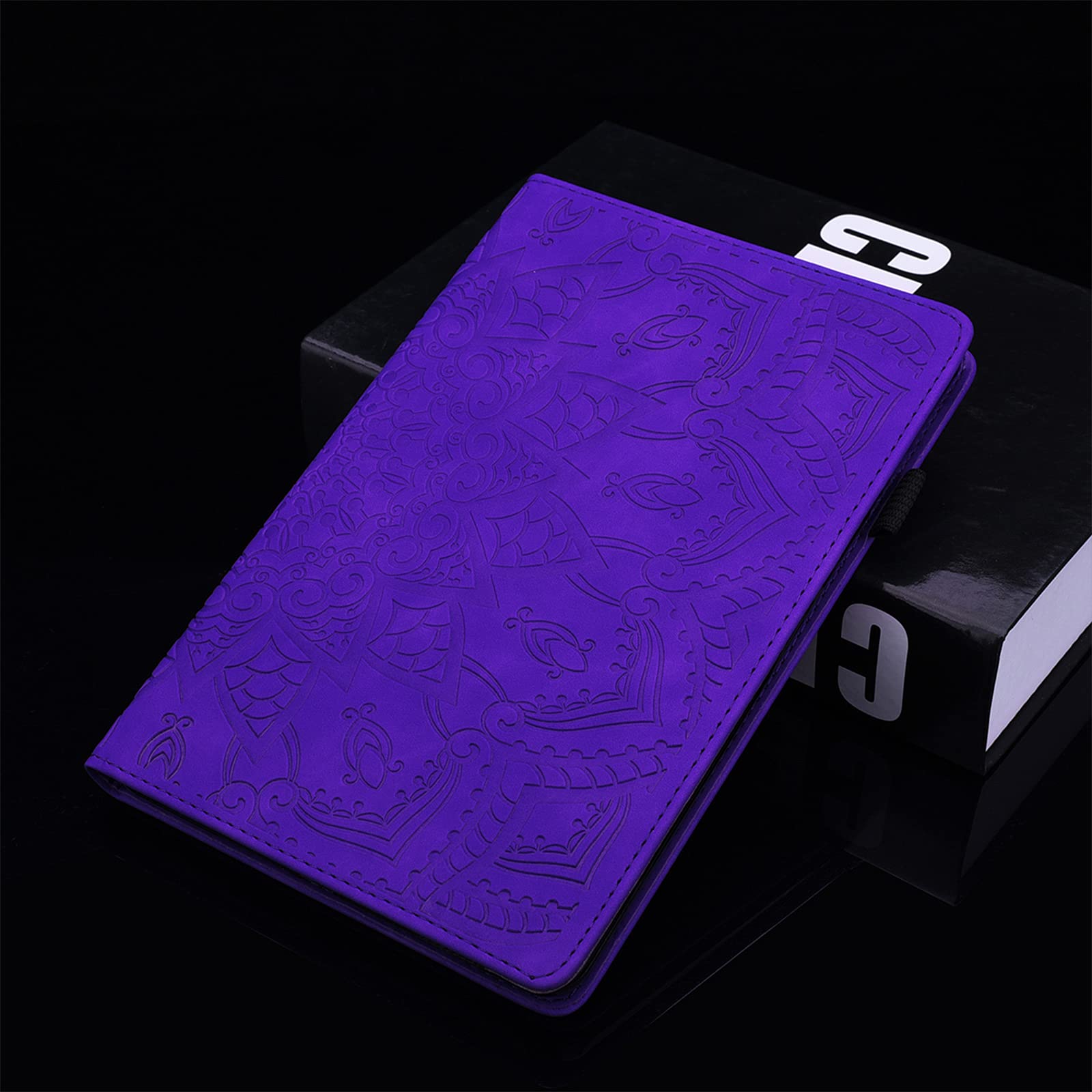 Premium PU Leather Case for Kindle Fire HD 8 (2020, 10th Gen) & HD 8 Plus - Auto Sleep/Wake, Card Slots & Stand | Perfect for Reading, Travel & Work (Purple)