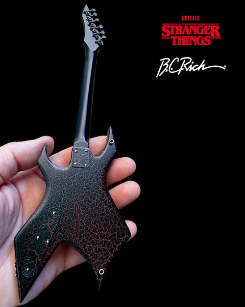 AXE HEAVEN Stranger Things Eddie Munson Guitar Replica - Miniature Electric Guitar Model for Collectors, Fans & Home Decor | Perfect for TV Show Memorabilia Displays & Gift Giving