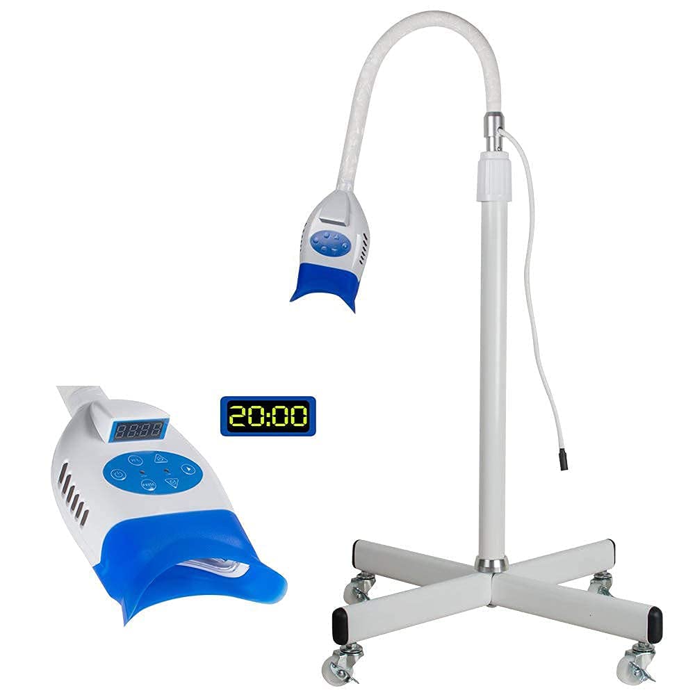 36W LED Teeth Whitening Lamp with Floor Stand - Dental Cold Light Accelerator for Oral Care & Bleaching, Includes 10 Blue LED Lights (Fast US Shipping) | Perfect for Home Teeth Whitening & Professional Dental Care