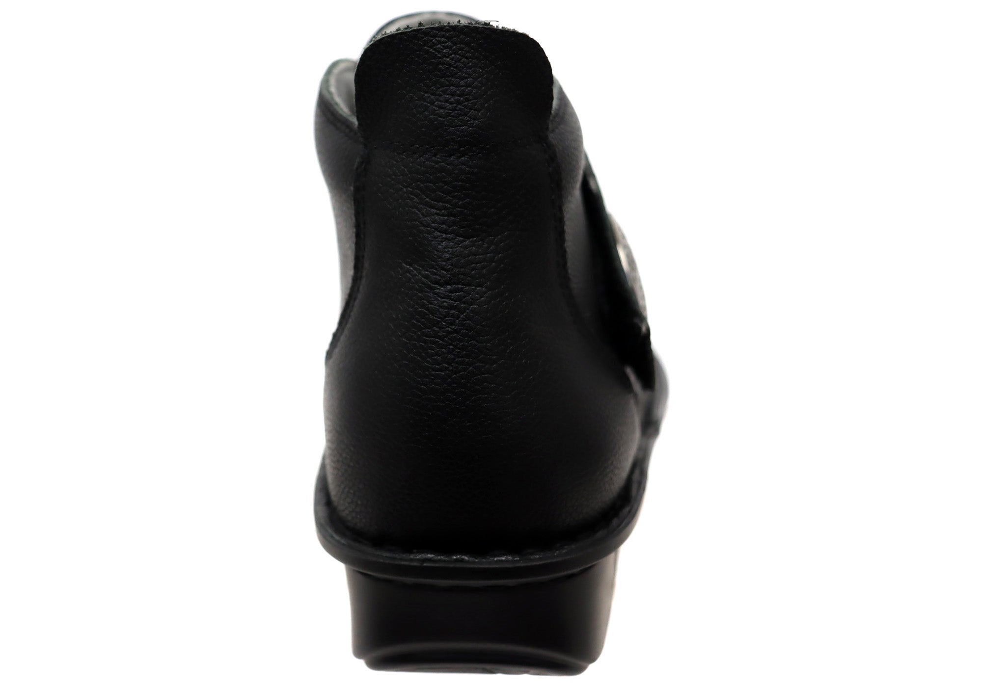 Alegria Caiti Women's Leather Ankle Boots with Adjustable Strap - Comfortable Slip-Resistant Shoes for Work, Nursing & Everyday Wear