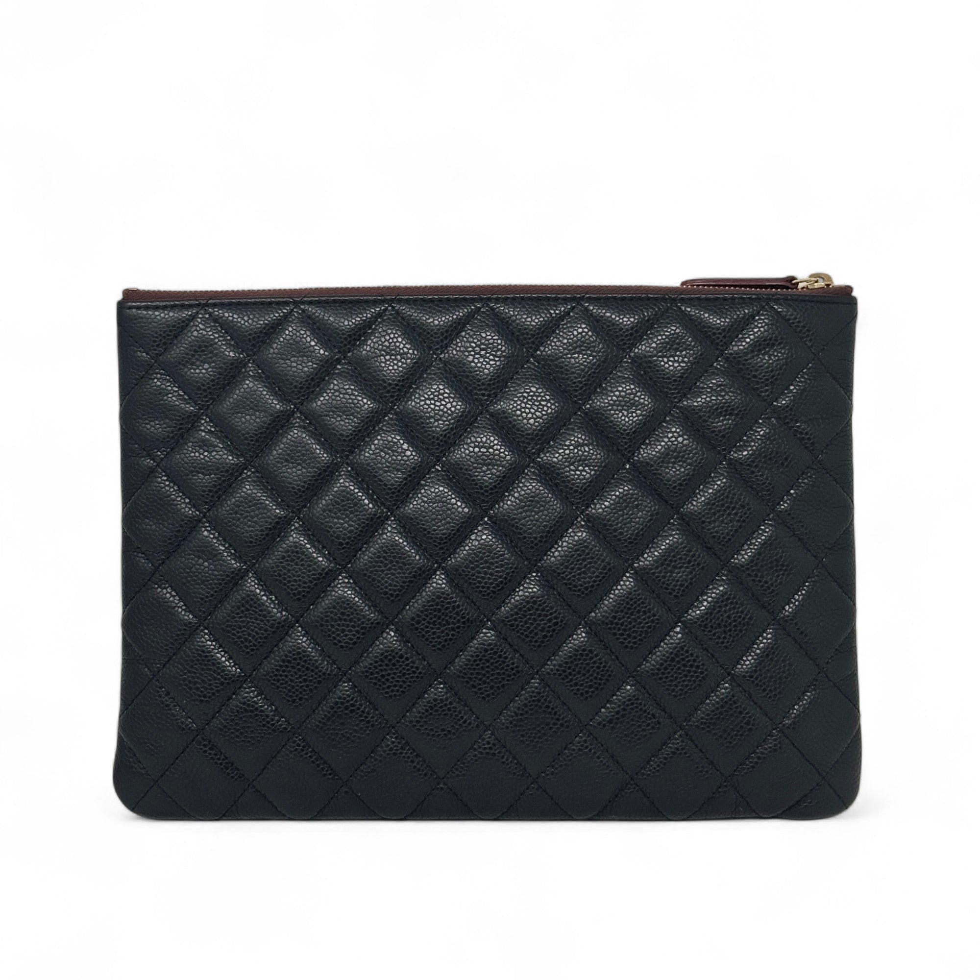 Chanel Black Small O Case Pouch - Luxury Leather Cosmetic Bag for Women | Perfect for Makeup, Travel & Everyday Essentials