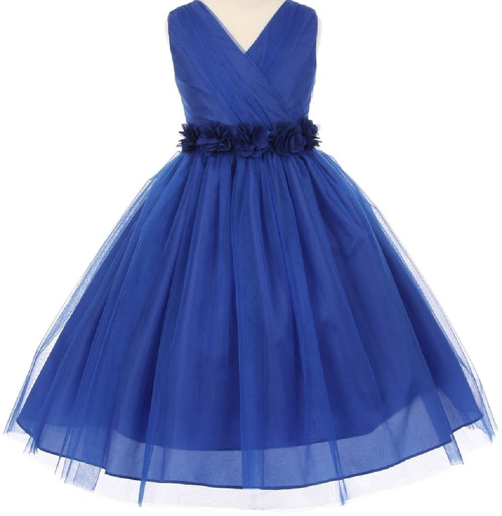 Sparkling Crystal Tulle V-Neck Flower Girl Dress for Toddlers - Perfect for Weddings, Parties & Special Occasions