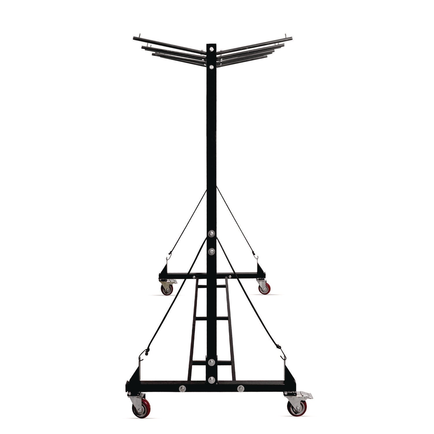 AdirOffice Heavy Duty Folding Chair and Table Combo Cart - 600 lb Capacity Metal Utility Cart with Wheels, 33.7