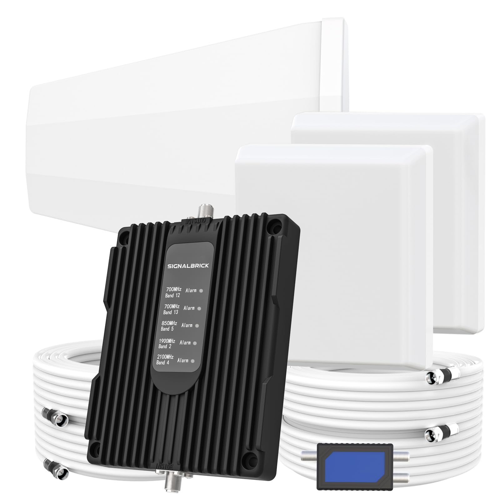 Best Home Cell Phone Signal Booster for AT&T, Verizon, T-Mobile - 5G 4G LTE Coverage for Bands 66/4/12/17/13/5/2/25 | Dual Interior Antenna | Up to 8000 sq. ft. | Perfect for Rural Homes, Offices & Basements