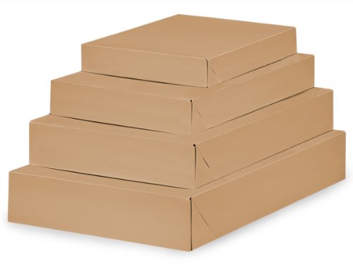 100-Pack Brown Kraft Apparel Boxes for Shirts, Sweaters, Jackets & Baby Clothes | Eco-Friendly Clothing Storage & Gift Packaging Solution for Retail Stores & Boutiques