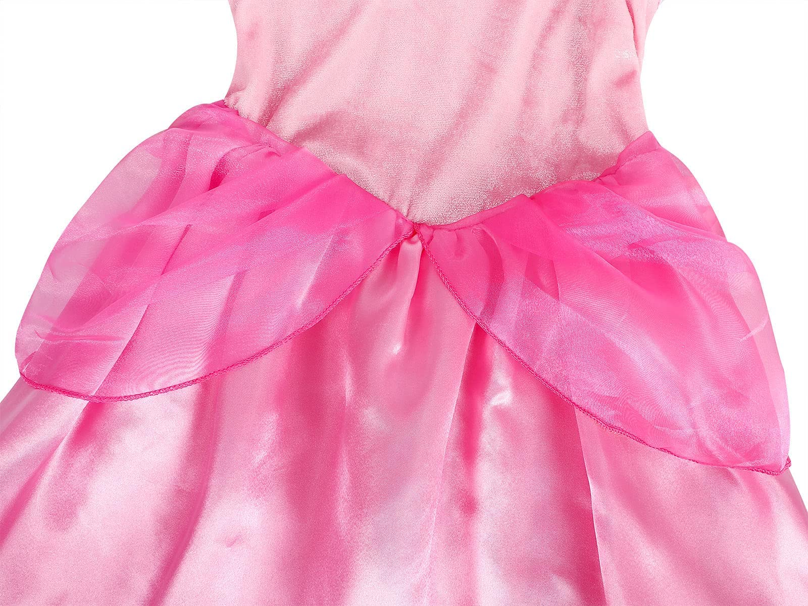 HenzWorld Princess Dress Up Costume for Girls - Pink Halloween Cosplay Outfit with Accessories | Birthday Party, Dress Up Play, Fantasy Role Play
