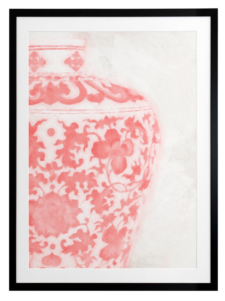 Baluster Summer Blush Framed Art Print - Elegant Floral Wall Decor for Living Room, Bedroom & Office - Perfect Home Decoration Gift
