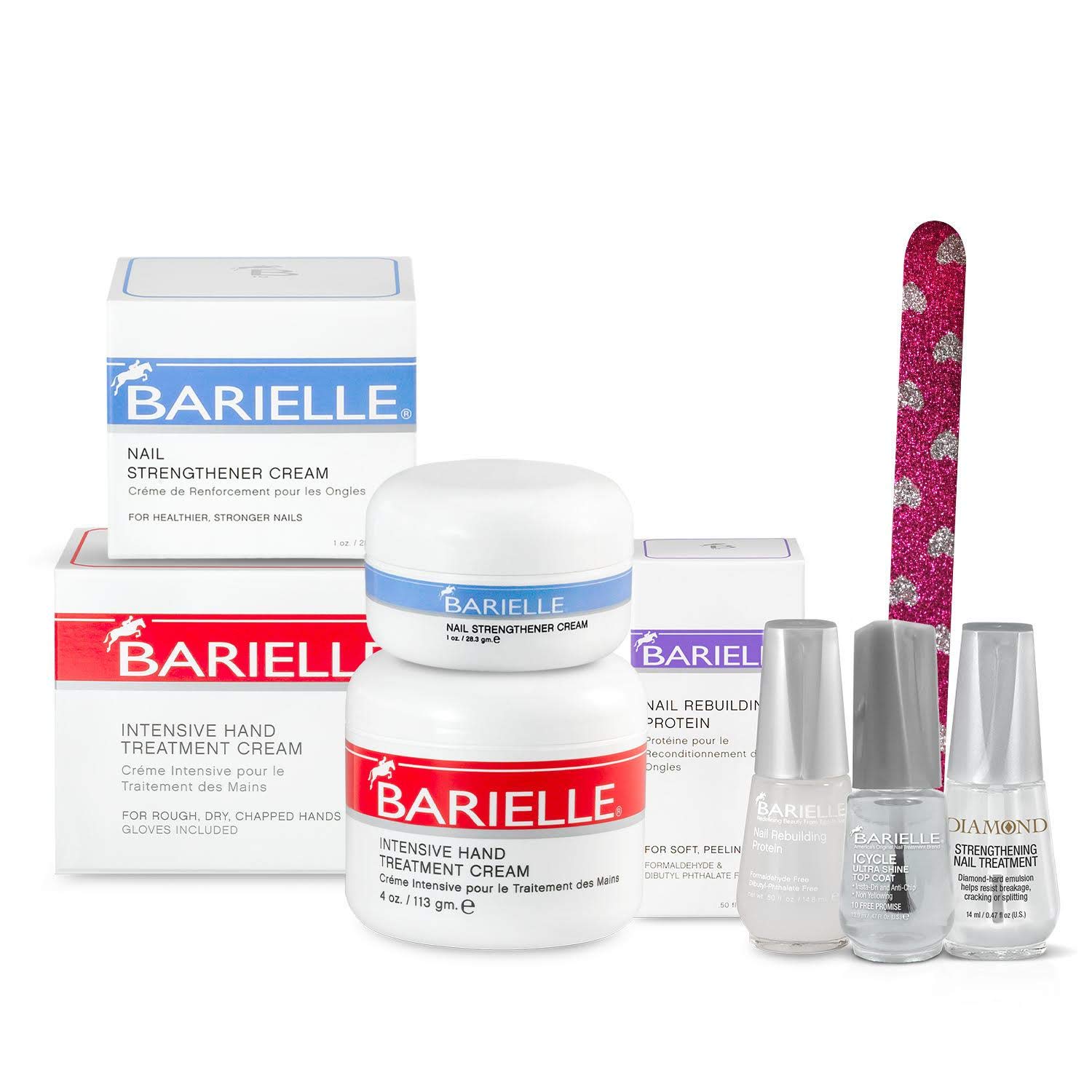 Barielle Intensive Nail Repair Bundle 5-PC Deluxe Set - Hand & Nail Treatment Kit with Cuticle Care, Nail Strengthener & Moisturizer for Strong Healthy Nails | Perfect for Home Manicures & Professional Salon Use