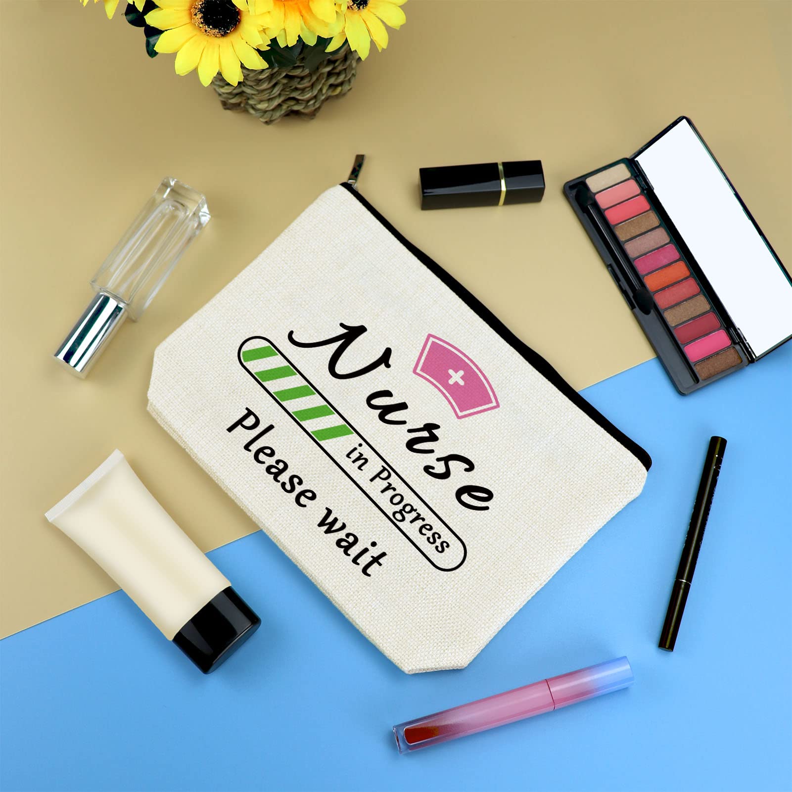 Nurse Makeup Bag - Perfect Nurses Day Appreciation Gift for Women, Nursing Students & RNs | Cosmetic & Toiletries Pouch for Travel, Graduation, Birthday & Christmas | Durable Zipper Medical Assistant Present | Ideal for Work, School & Daily Essentials Organization