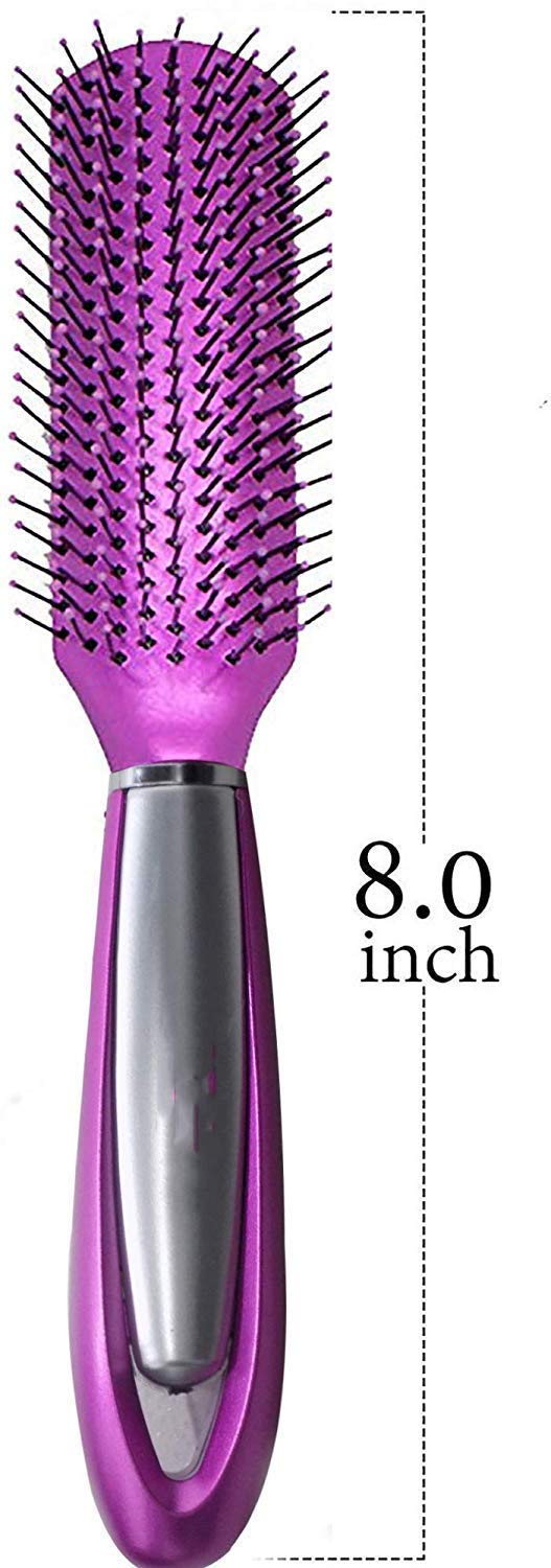 AASA Flat Hair Brush for Women & Girls - Detangling & Styling Brush for Straight & Curly Hair - Multicolor Hairbrush for Home, Travel & Salon Use