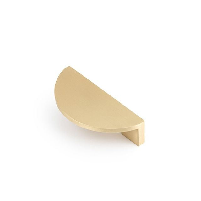 Castella Cove Semi Circle 90mm Cabinet Pull - Brushed Brass Handle for Kitchen Cabinets, Dressers & Furniture Hardware (Set of 10) - Modern Home Decor Upgrade for Drawers & Cabinets