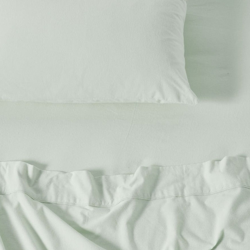 Premium Flannelette Plain Dyed Mist Sheet Set by LINEN HOUSE - Soft & Breathable Bedding for Cozy Winter Nights - Perfect for Master Bedroom, Guest Room & Dorm