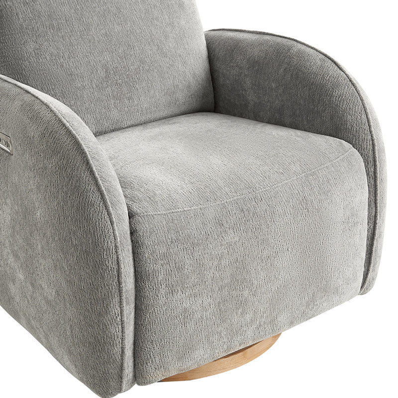 Electric Swivel Nursery Glider Chair - Comfortable Rocking Recliner for Breastfeeding, Baby Shower & Nursery Room (Gray) - Perfect for Nursing, Reading & Relaxing with Your Newborn