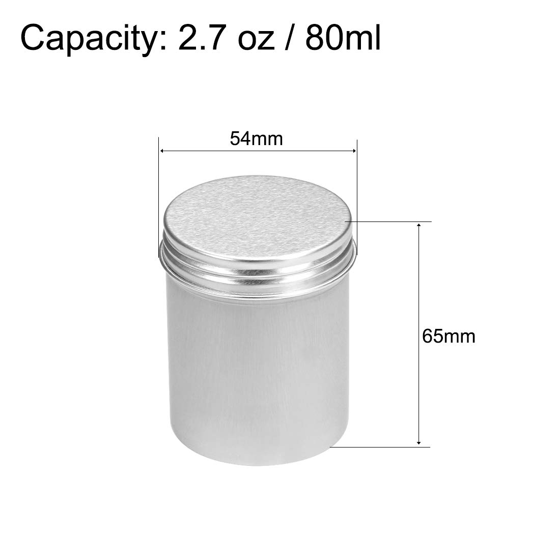 uxcell 4.4 Oz Round Aluminum Tin Can with Screw Top Metal Lid - 130ml Airtight Container for DIY Crafts, Candle Making, Storage & Organizing - Perfect for Home, Office, and Workshop Use