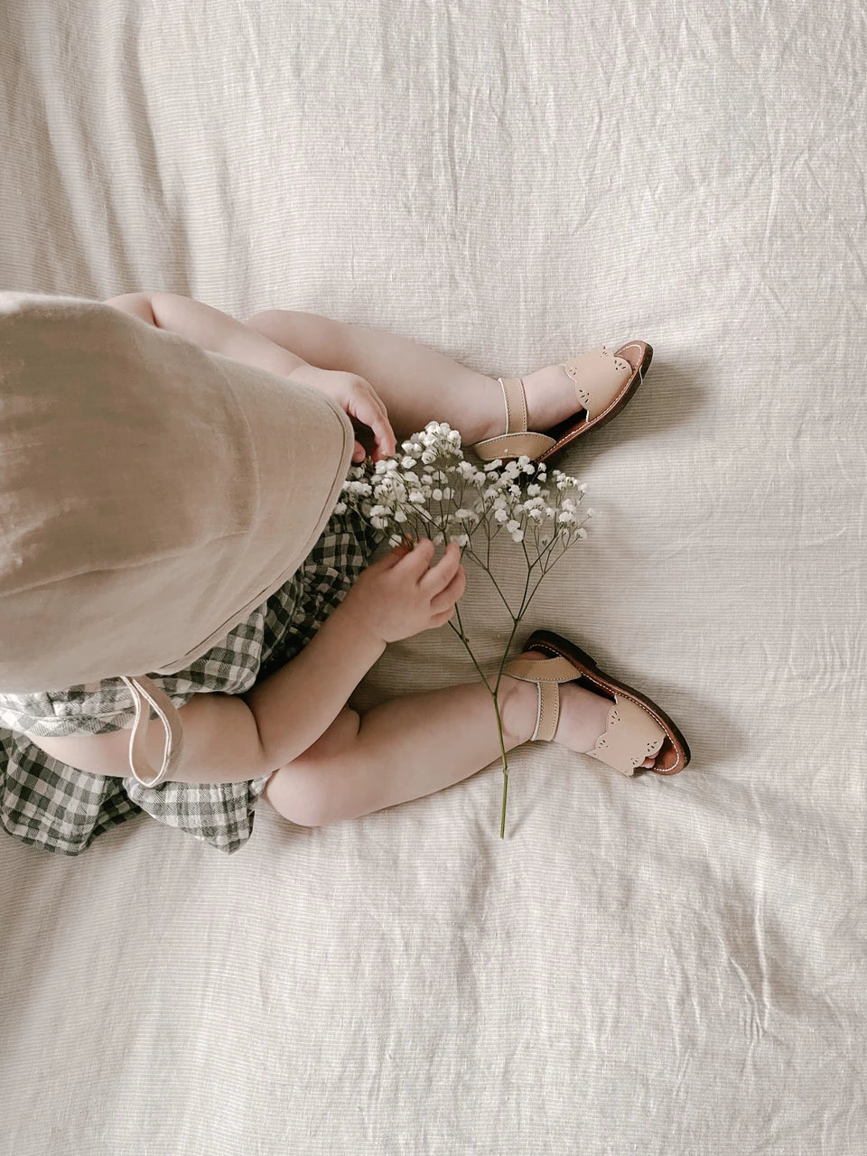 Bella Kids Leather Sandals - Nude Blush Color Comfortable Summer Sandals for Girls | Perfect for Beach, Playground & Casual Outings