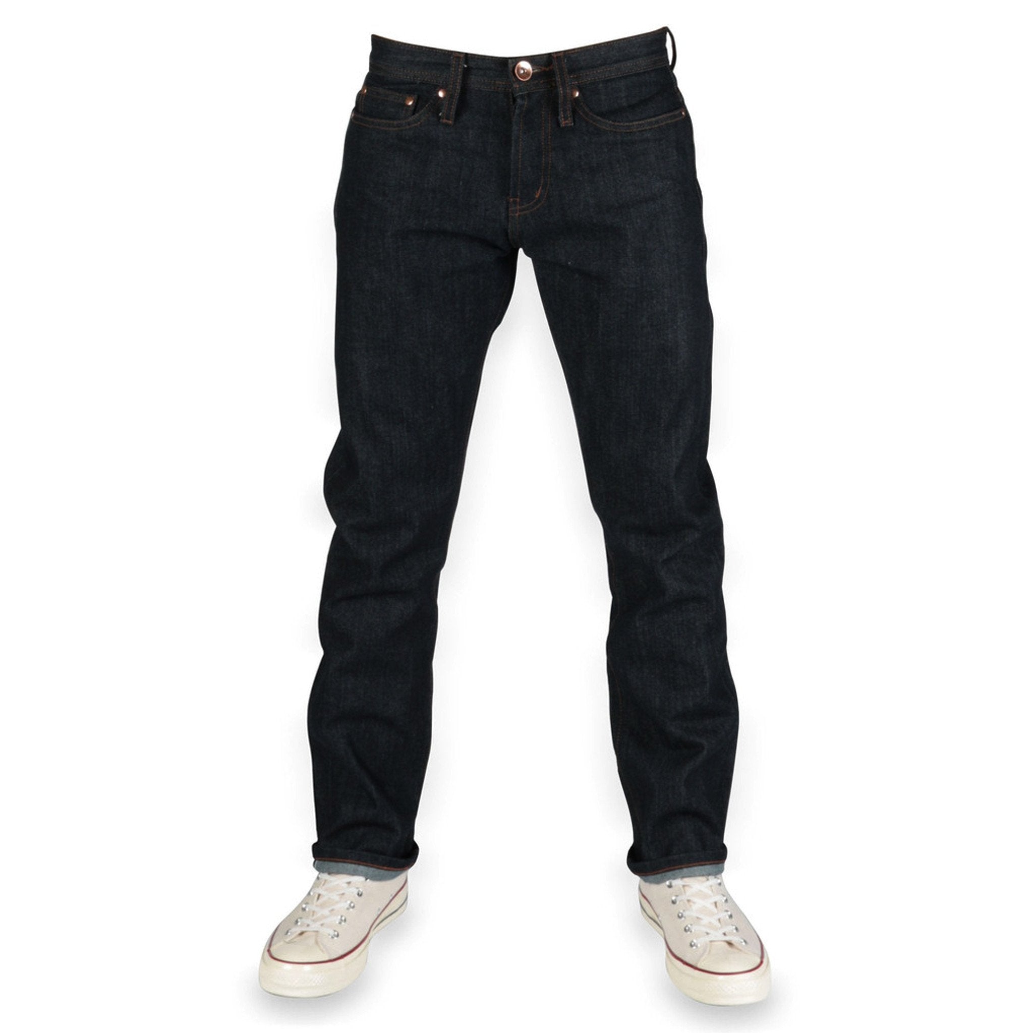 14.5oz Indigo Skinny Jeans for Women - High Waist Slim Fit Stretch Denim Pants | Perfect for Casual Wear, Office & Night Out