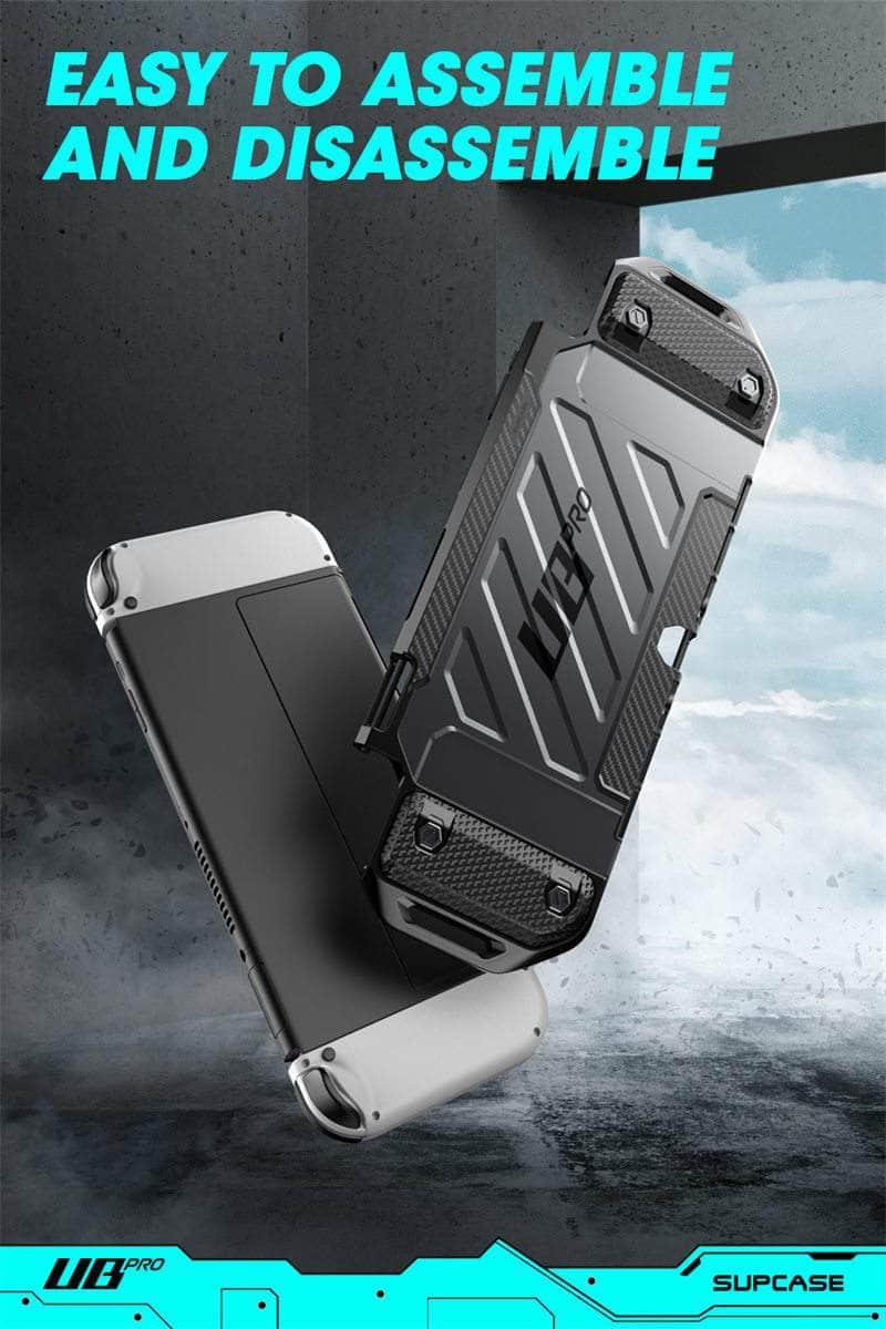 SUPCASE Dockable Rugged Protective Case for Nintendo Switch OLED 2021 - Shockproof Cover with Built-in Screen Protector for Gaming & Travel Protection