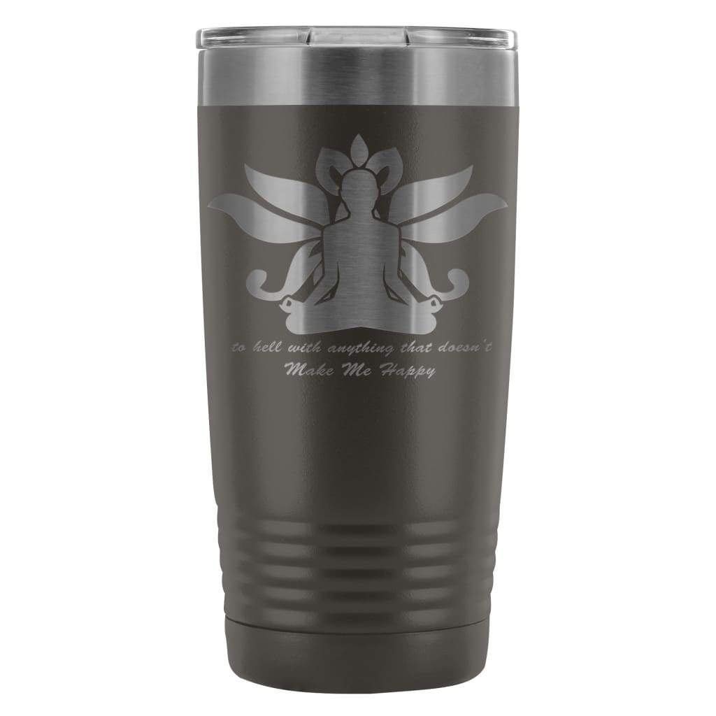 ODDITEES 20oz Stainless Steel Yoga Lotus Tumbler with Laser Etched 