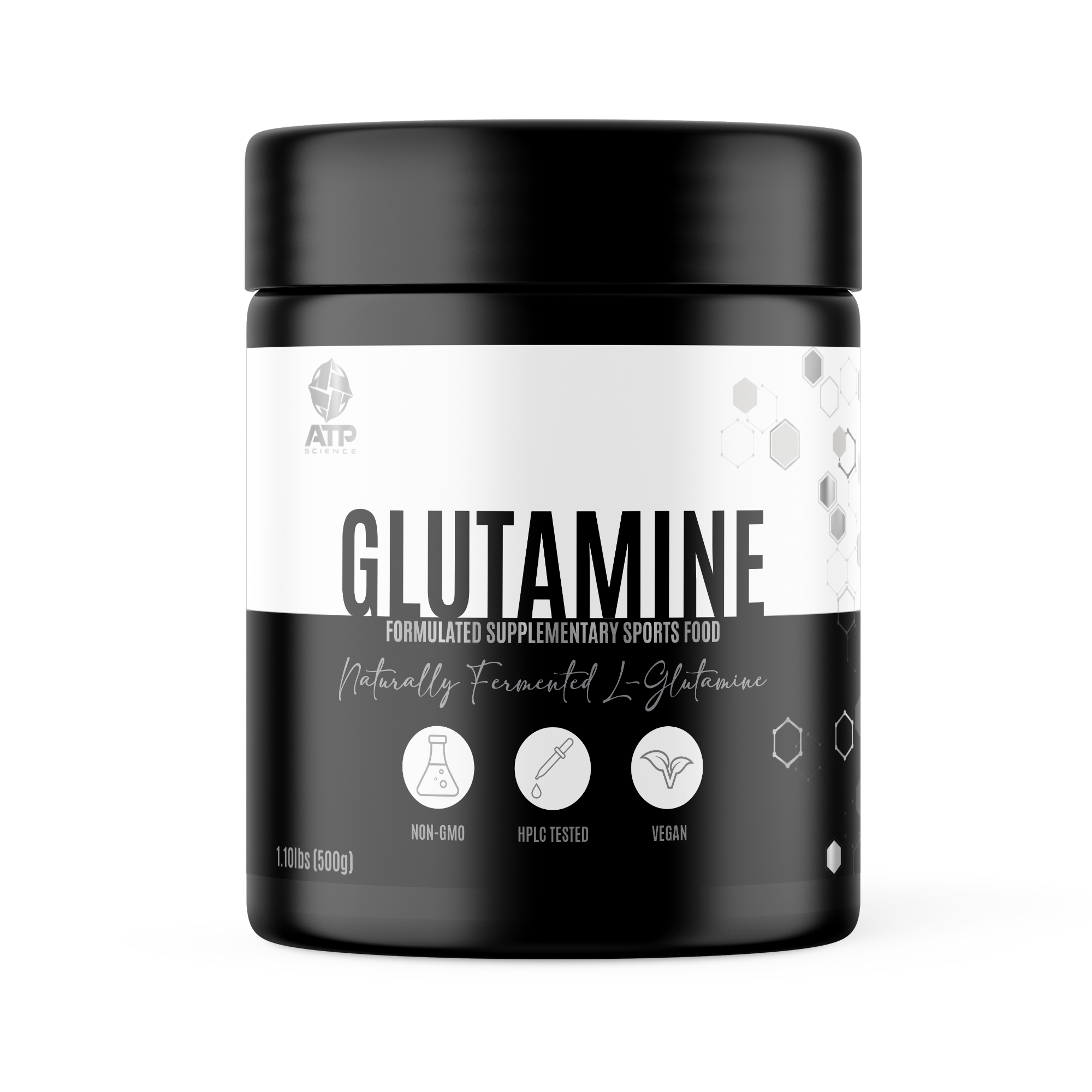 ATP Science L-Glutamine Powder - 500g Pure Amino Acid Supplement for Muscle Recovery, Gut Health & Immune Support | Post-Workout, Fitness & Digestive Wellness