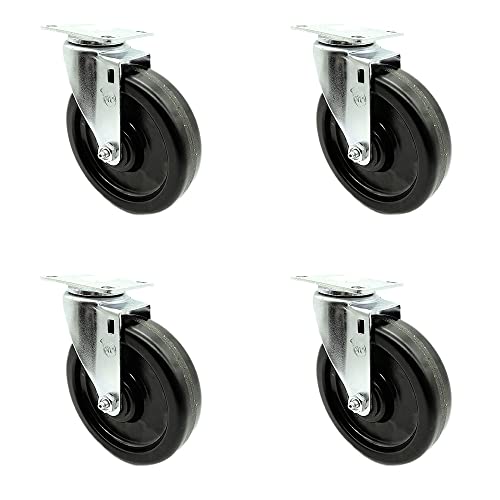 4 Swivel - No Brakes - Black