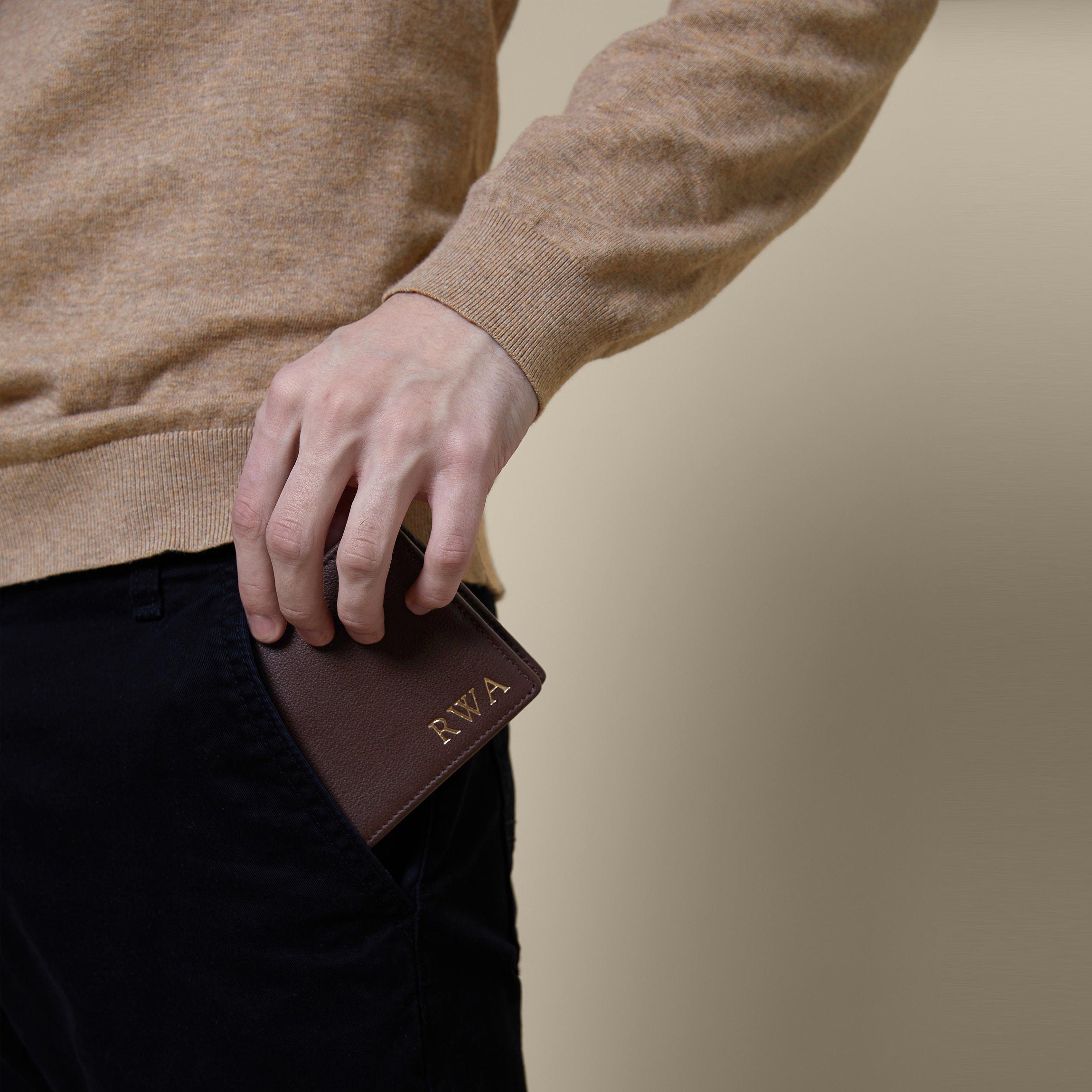 Genuine Leather Bifold Wallet with Flap for Men - Stylish Brown RFID Blocking Wallet for Everyday Use & Travel
