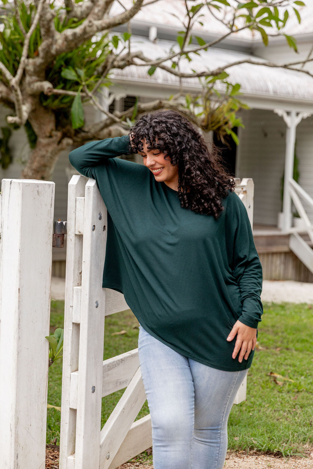 Stylish Harlow Knit Top in Forest Green - Soft & Comfortable Women's Casual Sweater for Everyday Wear | Perfect for Fall & Winter Outfits