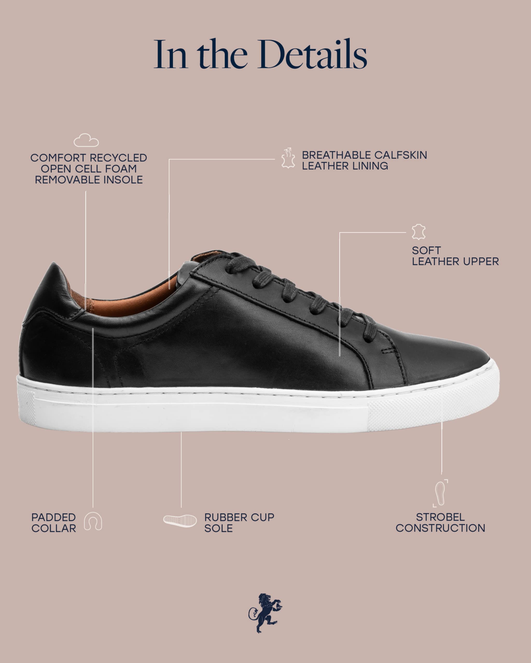 Dunross & Sons Men's Sneakers - Fashionable Lace-Up & Slip-On Casual Shoes for Men | Comfortable Leather Walking Shoes for Daily Wear, Work & Outdoor Activities