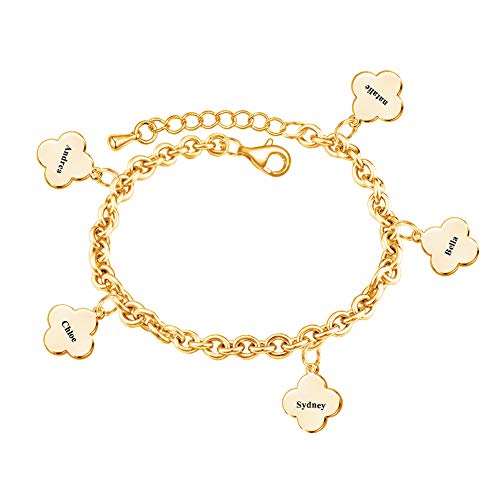 Bracelet with Four Leaf Clover