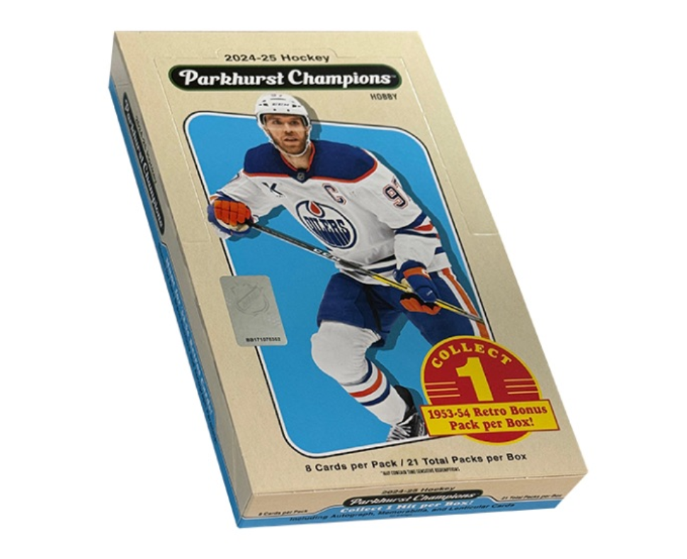 2024-25 Upper Deck Parkhurst Champions Hockey Hobby Box - Collectible Trading Cards for NHL Fans & Sports Memorabilia Collectors - Perfect for Gifts, Investments, and Game Room Displays