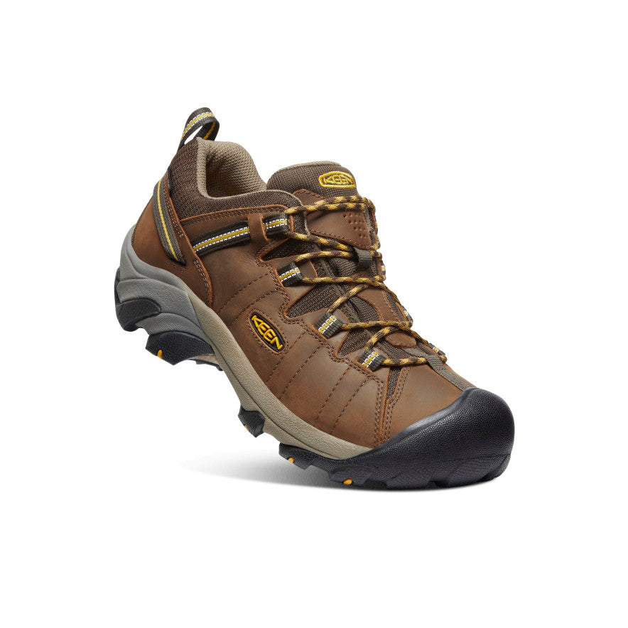 Men's KEEN Targhee II Waterproof Hiking Boots - Cascade Brown/Golden Yellow - Lightweight & Durable for Outdoor Adventures, Trail Running & Camping