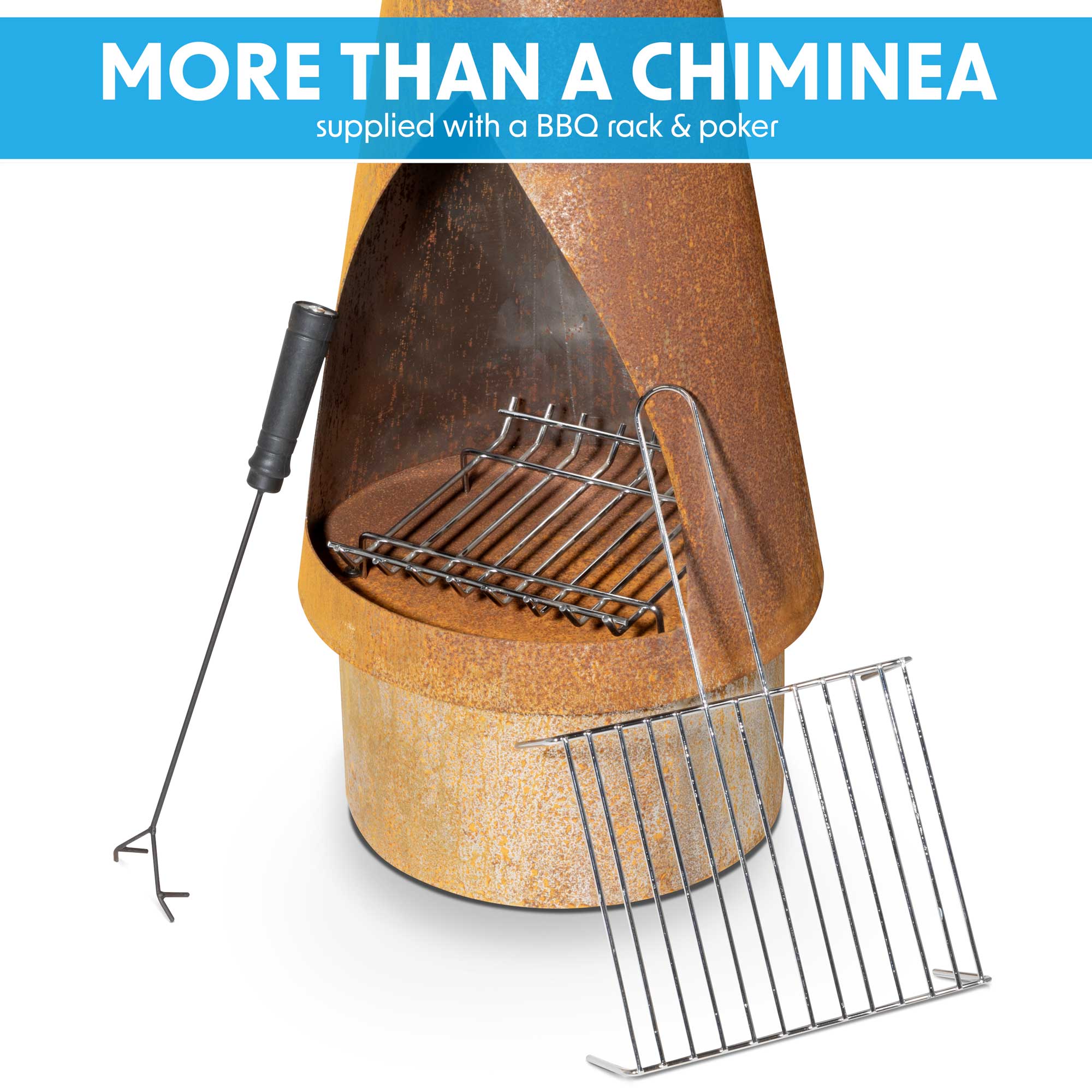 Outdoor Conical Chiminea Fire Pit - 50