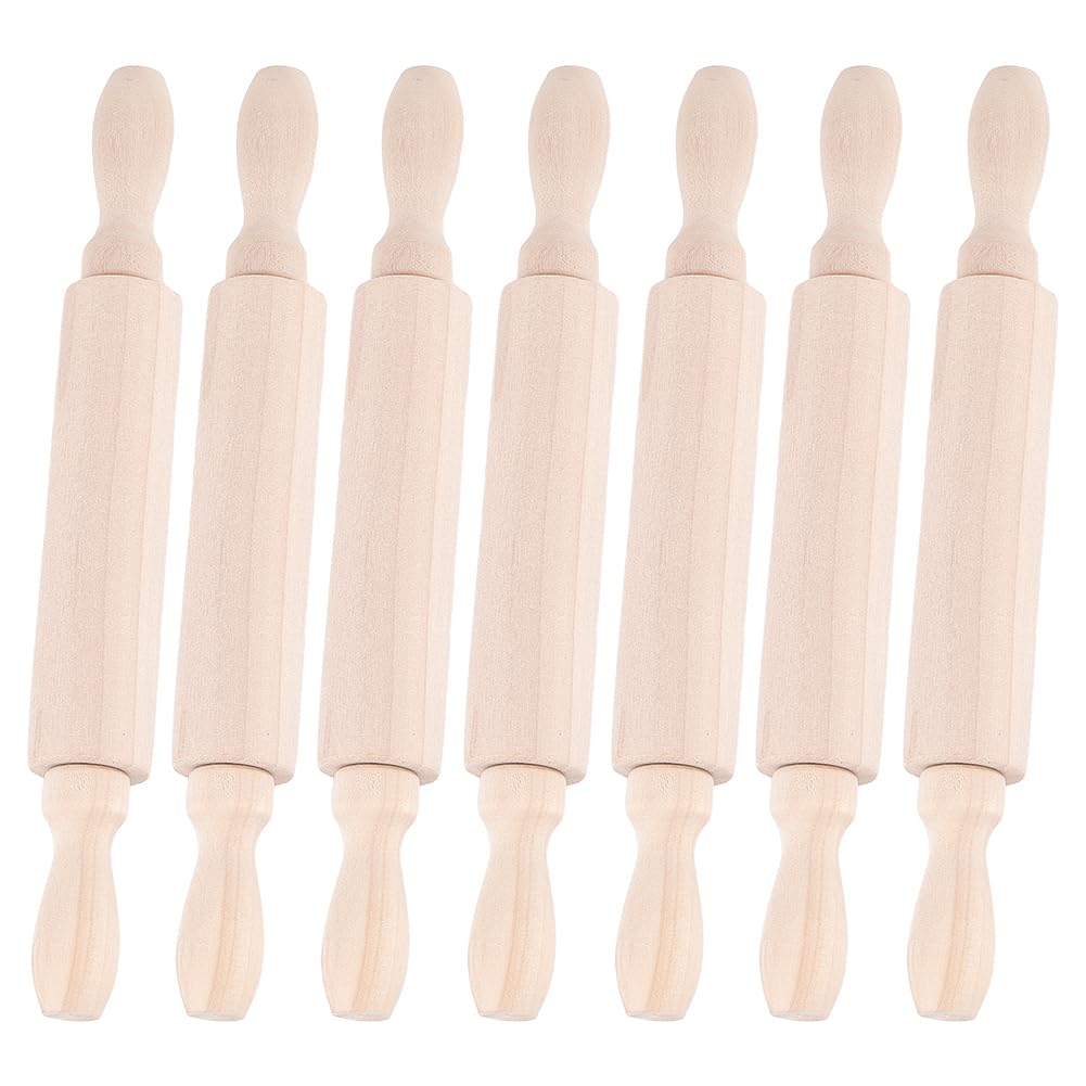 OLYCRAFT 7PCS Mini Wooden Rolling Pin Set - 7.9
