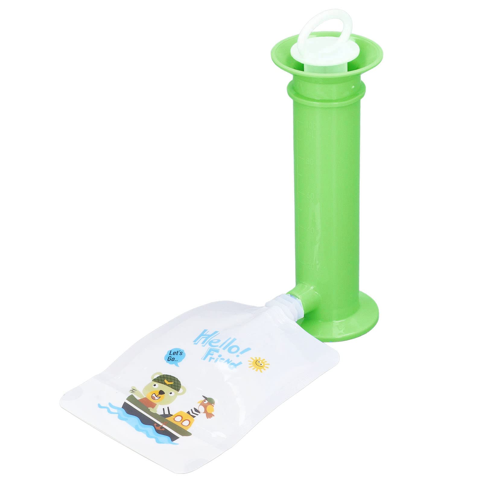 7-Piece Reusable Baby Food Pouch Set - BPA-Free Squeeze Pouches for Toddlers, Homemade Fruit Puree & Yogurt Storage - Eco-Friendly Kids Snack Containers (Green) - Perfect for On-the-Go Meals, Daycare & Travel