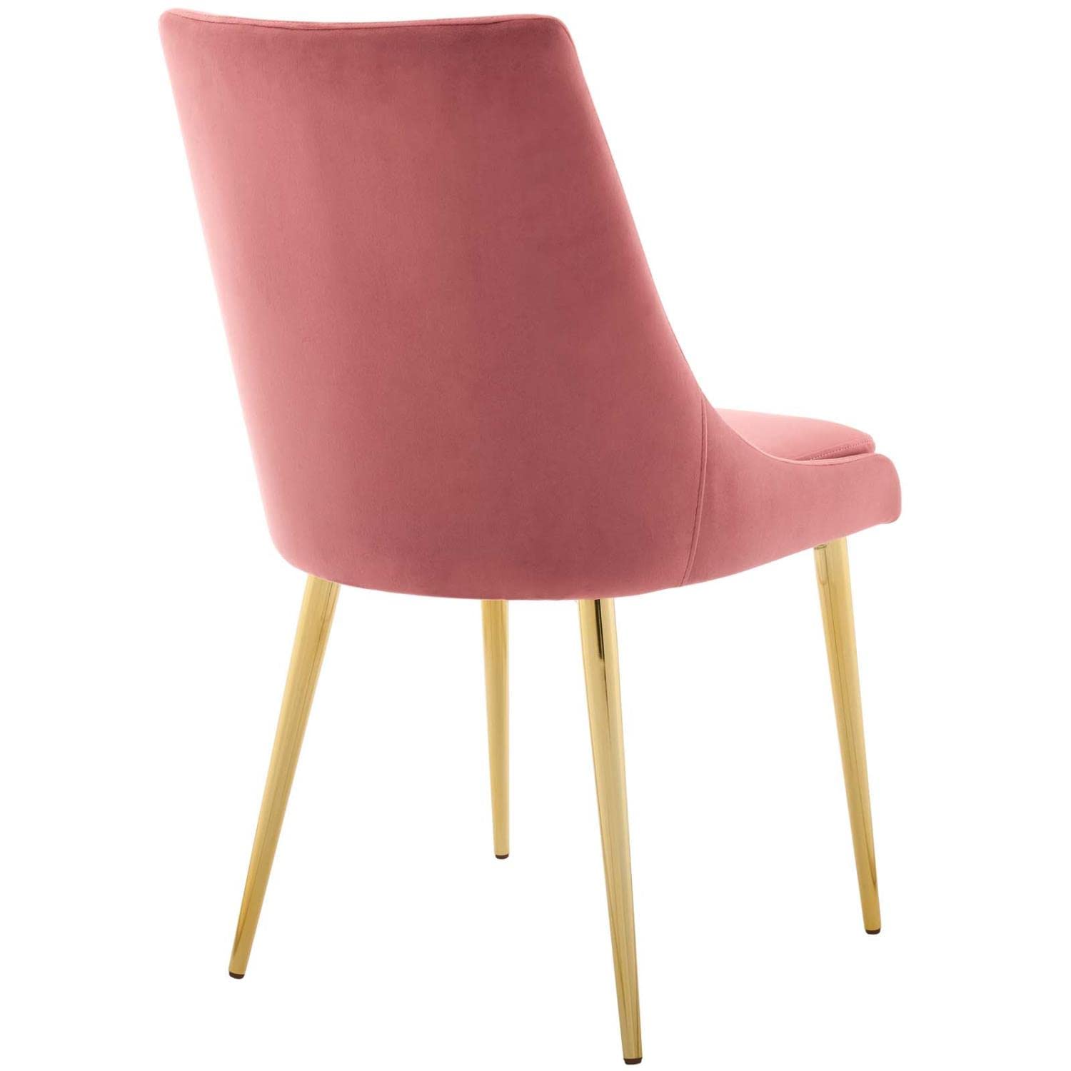 Modway Viscount Modern Accent Performance Velvet Dining Chair - Dusty Rose Velvet Upholstered Seat, Sturdy Wooden Legs for Home, Restaurant & Office Use