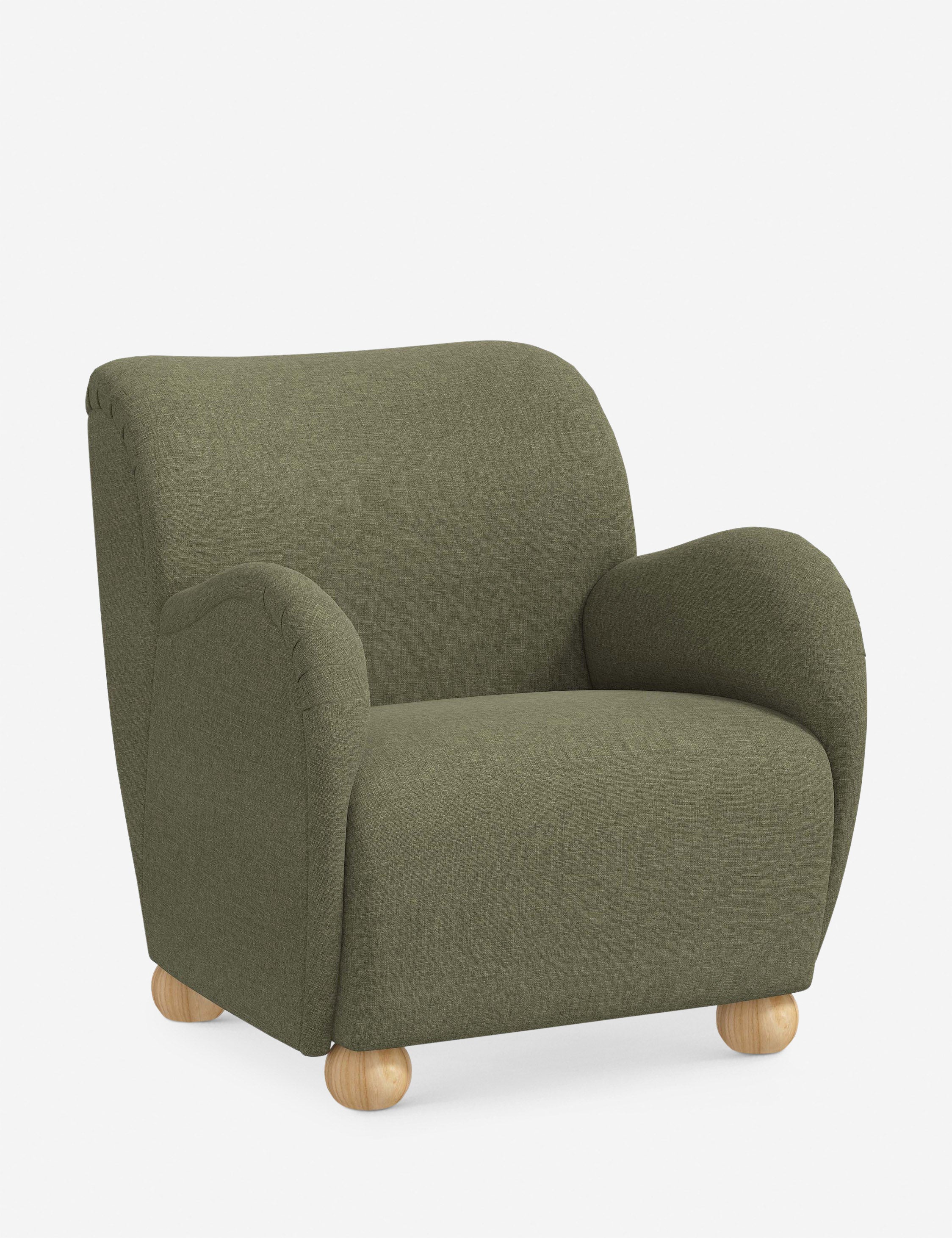 Baird Accent Chair - Modern Upholstered Lounge Chair for Living Room, Bedroom & Office - Stylish Comfortable Reading Chair with Wooden Legs - Perfect for Relaxing, Reading & Decorating Your Home