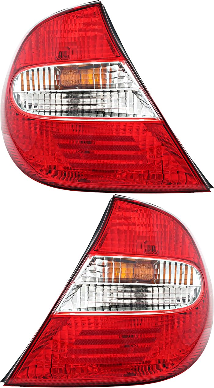 Toyota Camry Tail Lights Lamps Set - Driver & Passenger Side - Compatible with 2002 2003 2004 Models - Perfect for Replacement, Customization & Nighttime Safety