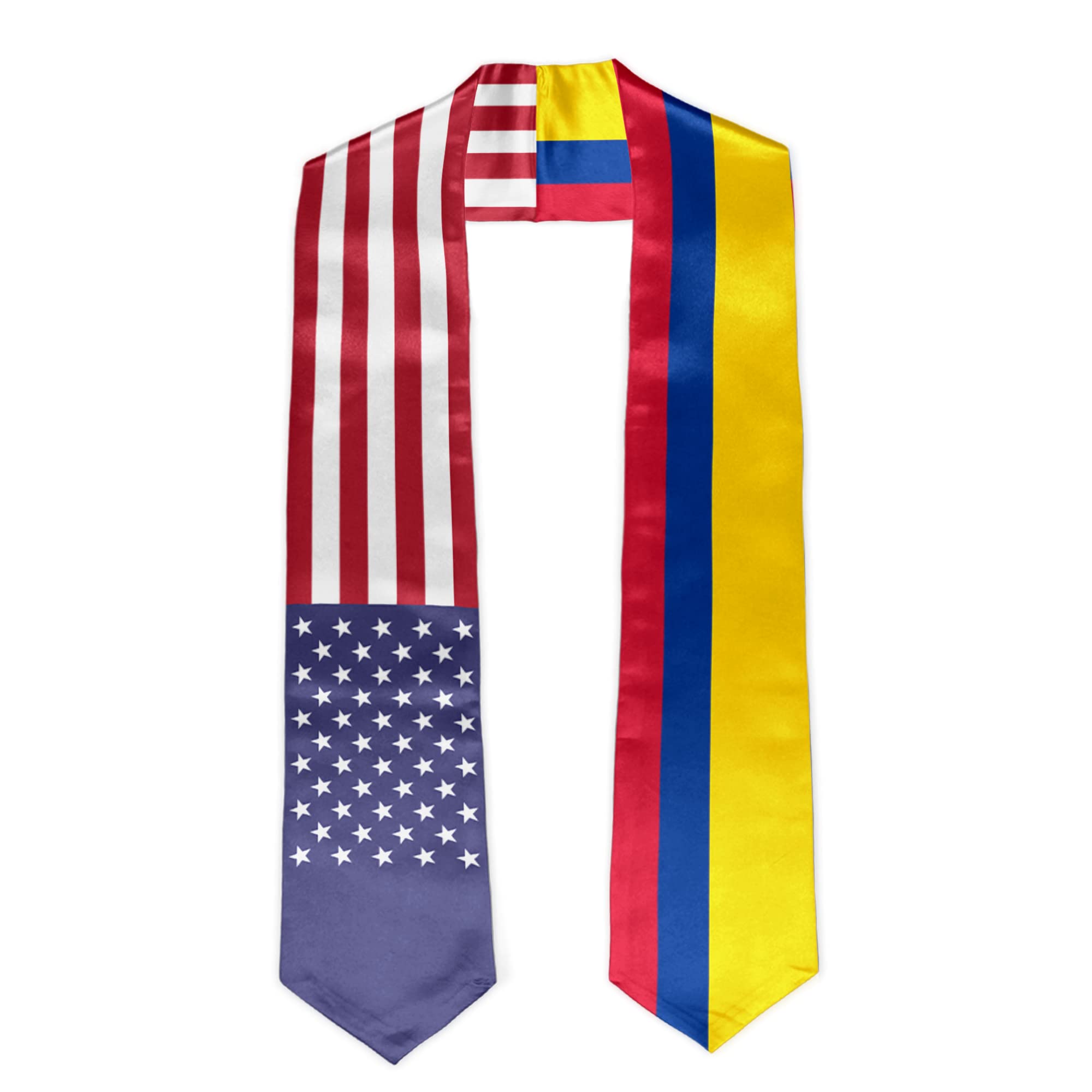 American Colombia Flag Graduation Stole Sash - Premium Graduation Gift for High School & College Ceremonies - Perfect for Commencement, Graduation Photos & Alumni Events