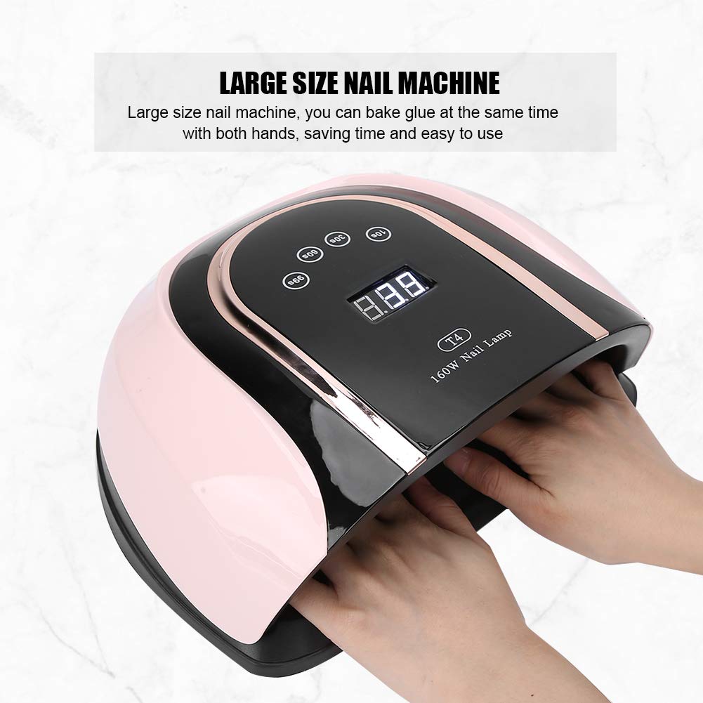 160W UV LED Nail Lamp - Professional Nail Polish Dryer & Gel Curing Light for Manicures | Fast Drying for Acrylic, Gel & Dip Nails | Perfect for Home & Salon Use (US)