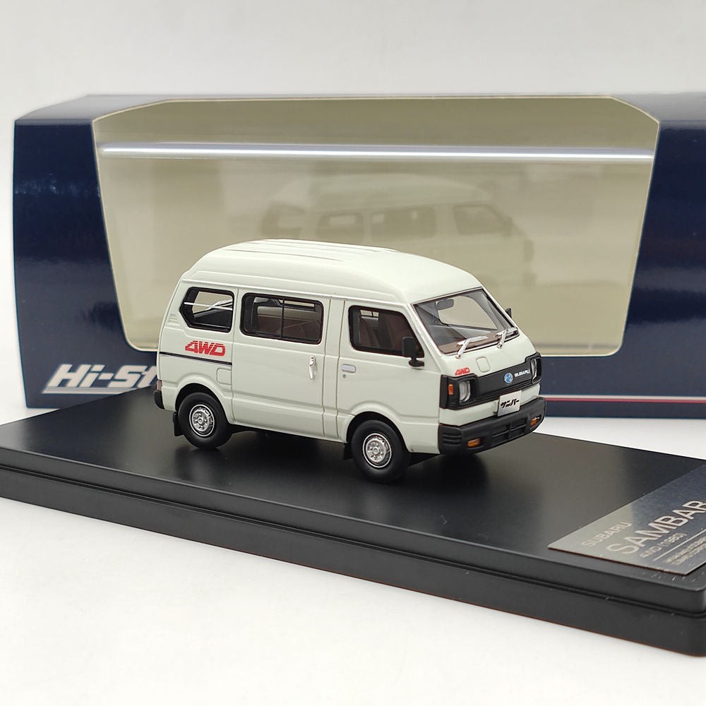 1/43 Scale Subaru SAMBAR 4WD 1980 White Resin Model Car - Collectible Miniature Vehicle Toy for Adults, Perfect for Display, Gifts & Japanese Car Enthusiasts | Ideal for Home Decor, Office Display & Model Car Collections